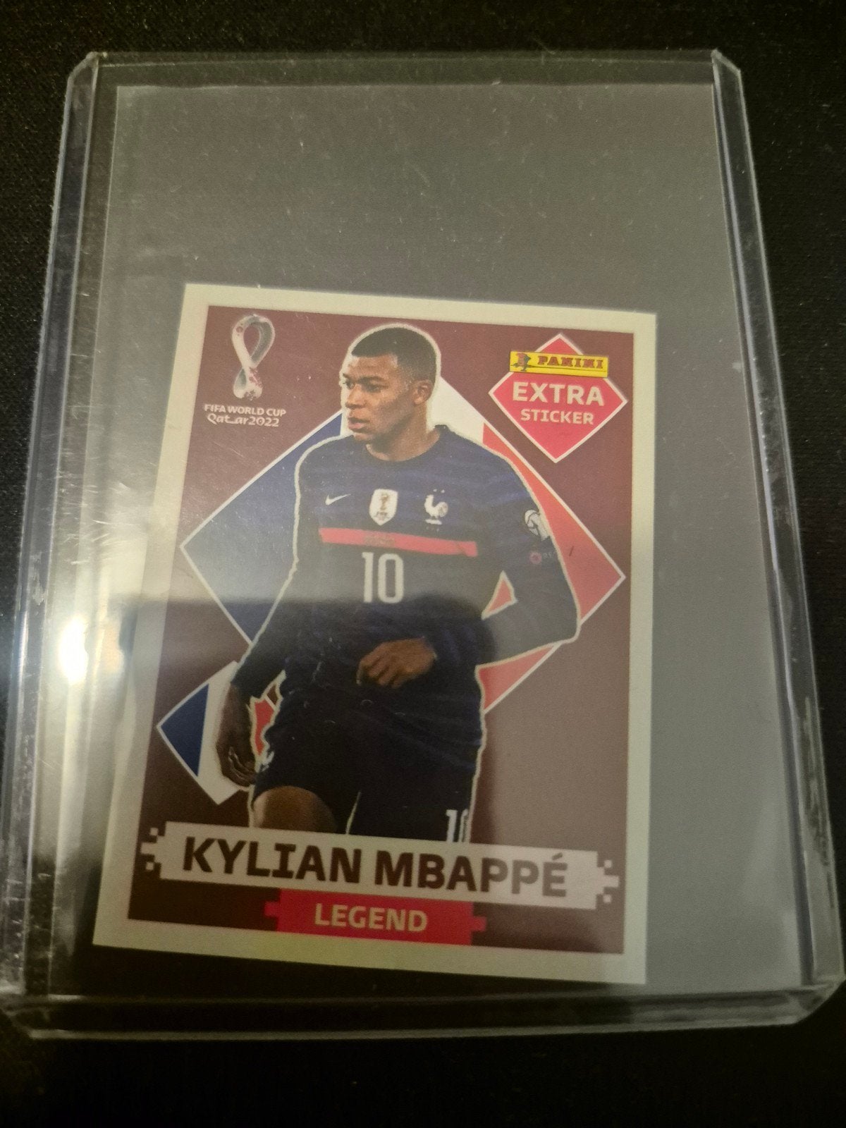 Kylian Mbappé Panini FIFA World Cup Qatar 2022 Extra Sticker, Ophalen of Verzenden, Zo goed als nieuw, Sport