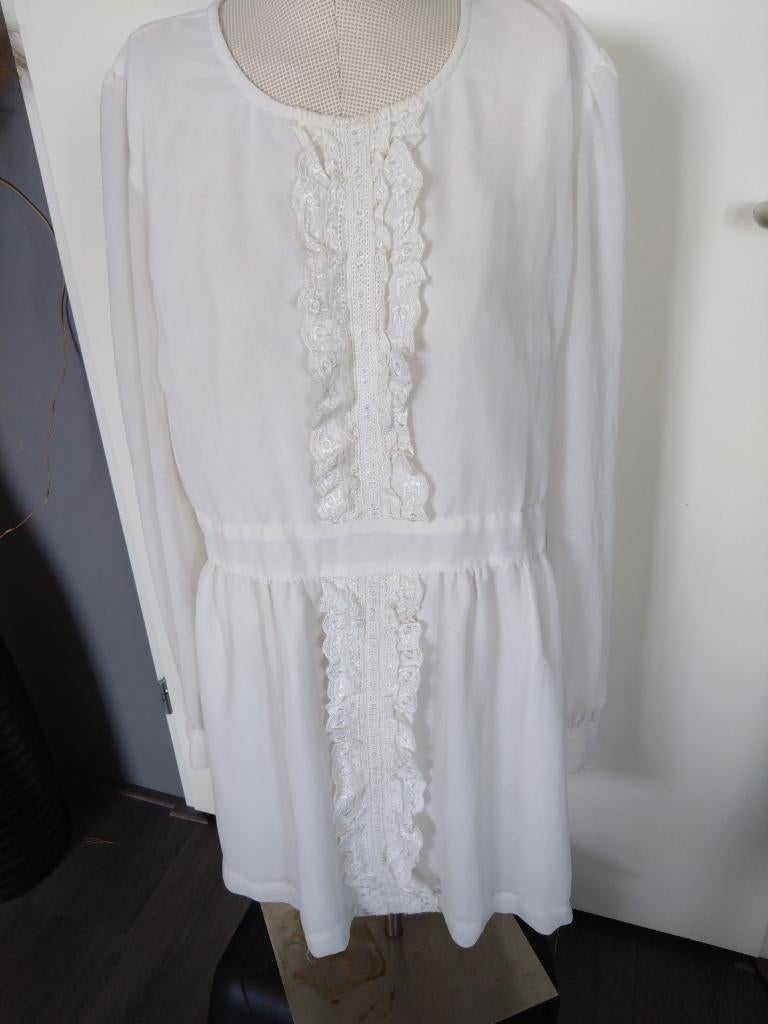Jurk Indiska maat XL, Indiska, Wit, Maat 46/48 (XL) of groter, Ophalen of Verzenden