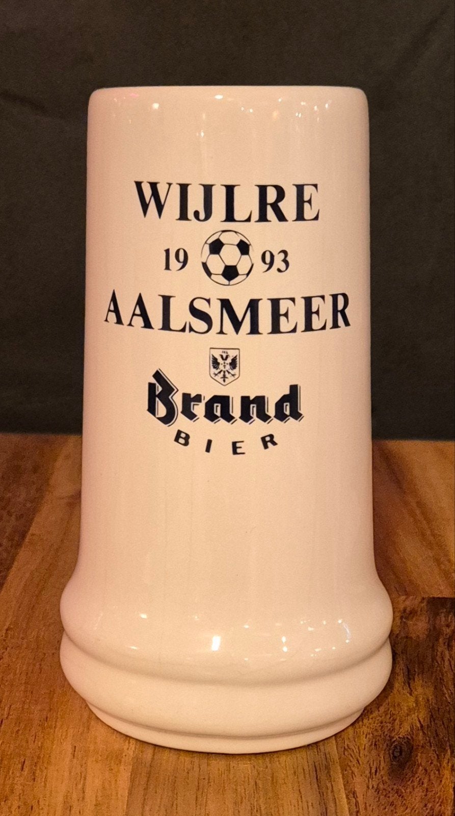 Brand bierpul - Wijlre Aalsmeer 1993 Voetbal., Ophalen of Verzenden, Zo goed als nieuw, Pul(len), Brand