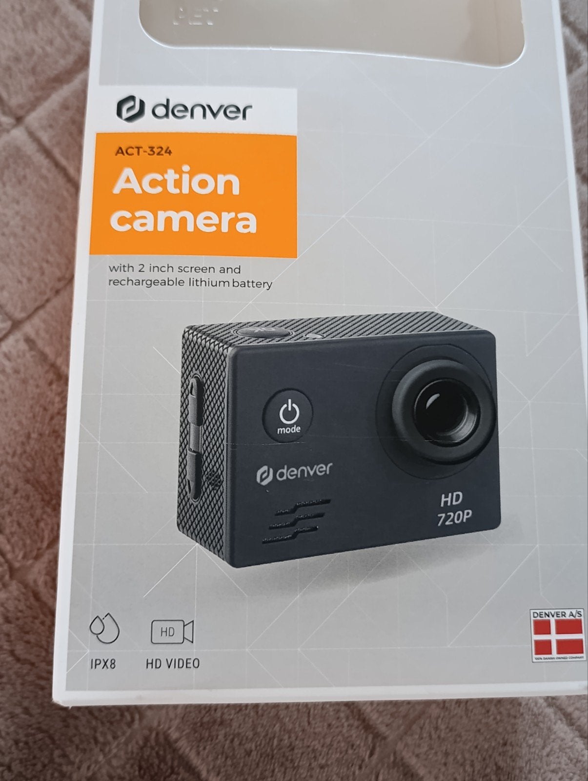 Denver ACT-324 Action Camera HD 720P, Ophalen of Verzenden, Nieuw, Overige merken