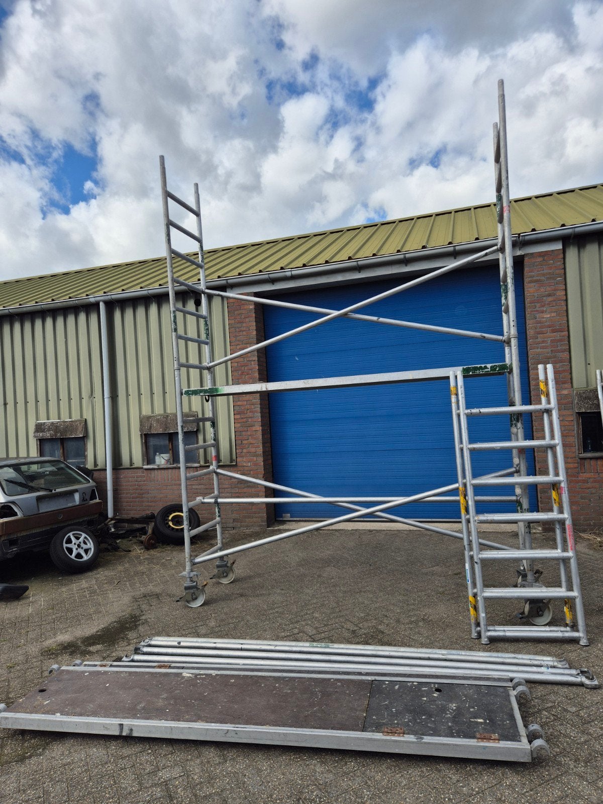 aluminium rolsteiger altec 3,05x0,75m, Ophalen, Gebruikt, Rolsteiger of Kamersteiger, 5 meter of hoger