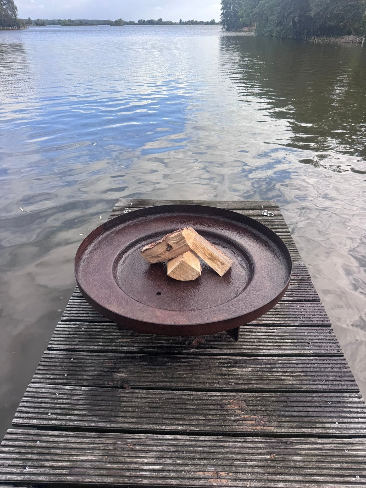 Vuurschaal cortenstaal 90 cm, Tuin en Terras, Vuurschalen, Ophalen, Gebruikt