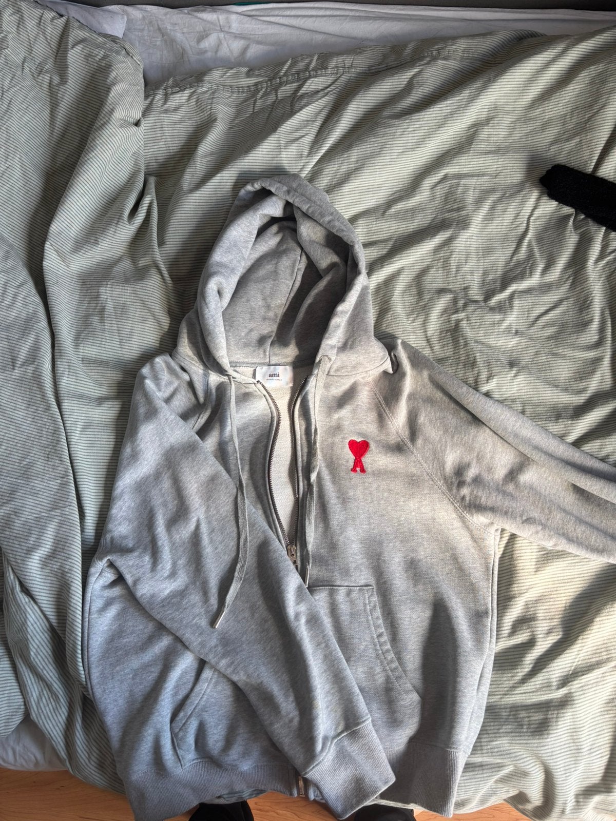 AMI Paris grijze hoodie – maat S, Ophalen of Verzenden, Zo goed als nieuw, Maat 46 (S) of kleiner, Grijs