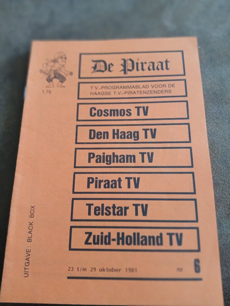 De Piraat, vintage tv-programmablad piratenzender, Ophalen of Verzenden, Zo goed als nieuw, Tv, Overige typen