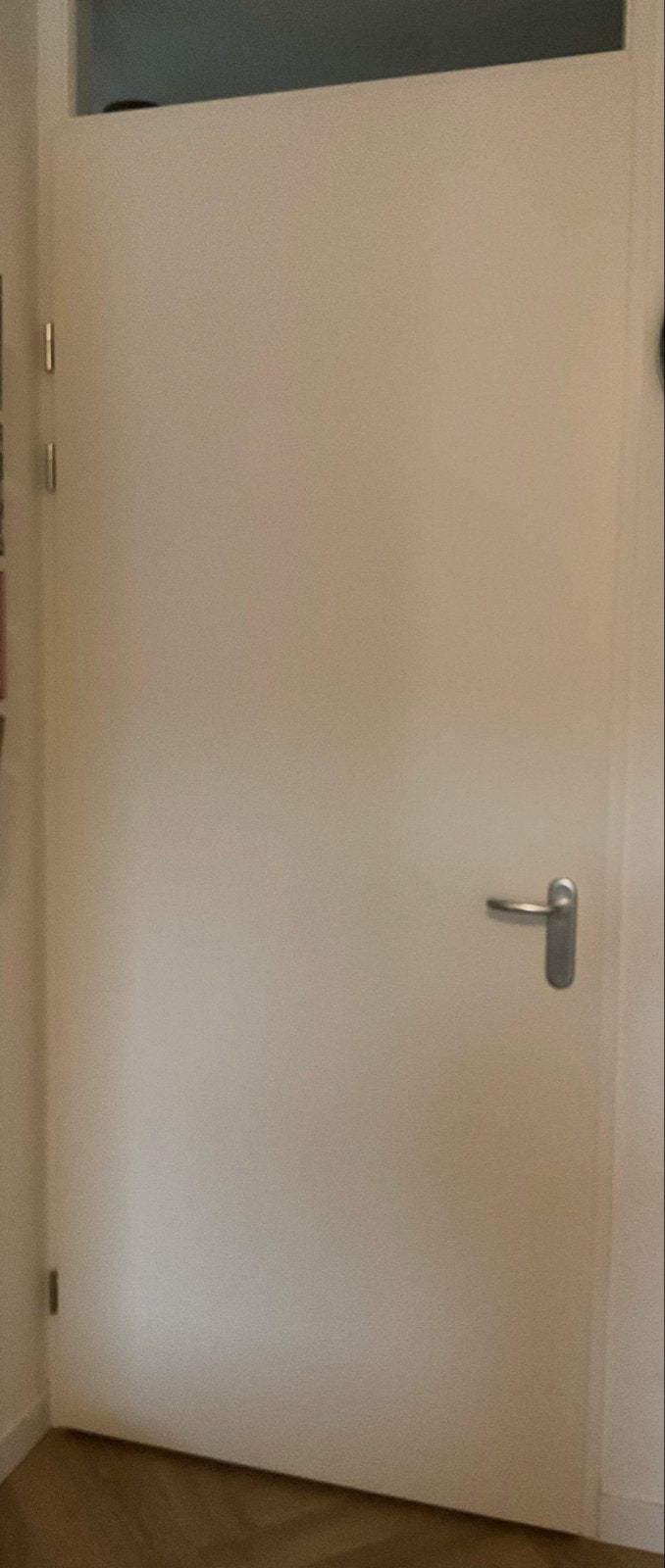 Opdekdeur, links draaiend met toebehoren, 231x93 cm, Ophalen, Gebruikt, 80 tot 100 cm, 215 cm of meer