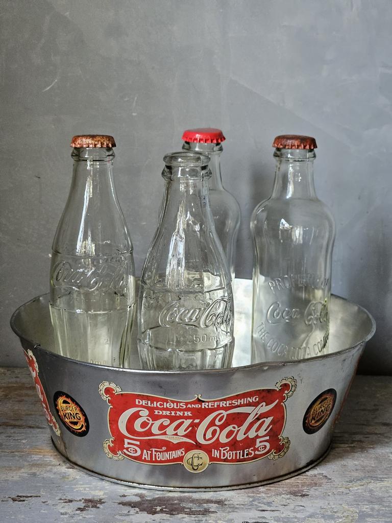 Set Coca cola blik en flesjes, Verzamelen, Gebruikt, ., Overige typen, Ophalen of Verzenden