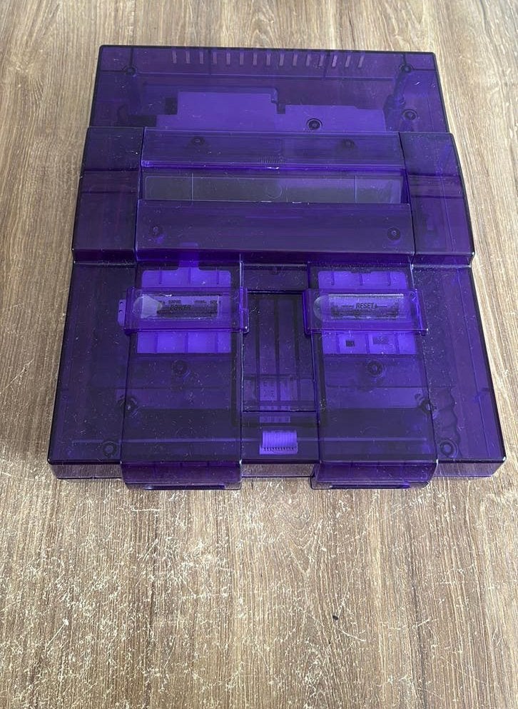 Transparante Super Nintendo console, Ophalen of Verzenden, Gebruikt, Met 1 controller
