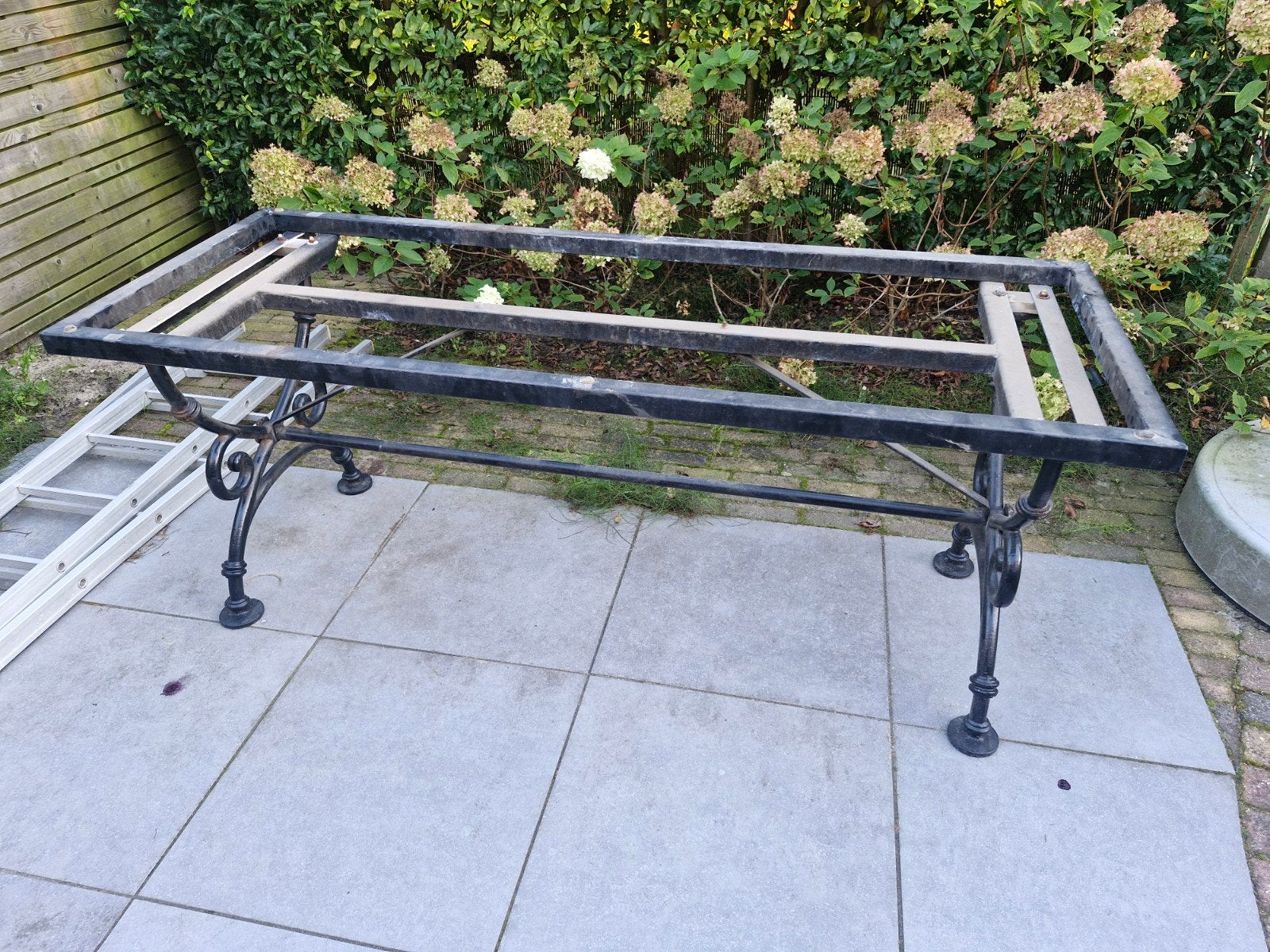 Vintage ijzeren tafelframe (voor snelle verkoop), Ophalen, Gebruikt, Rechthoekig, Metaal