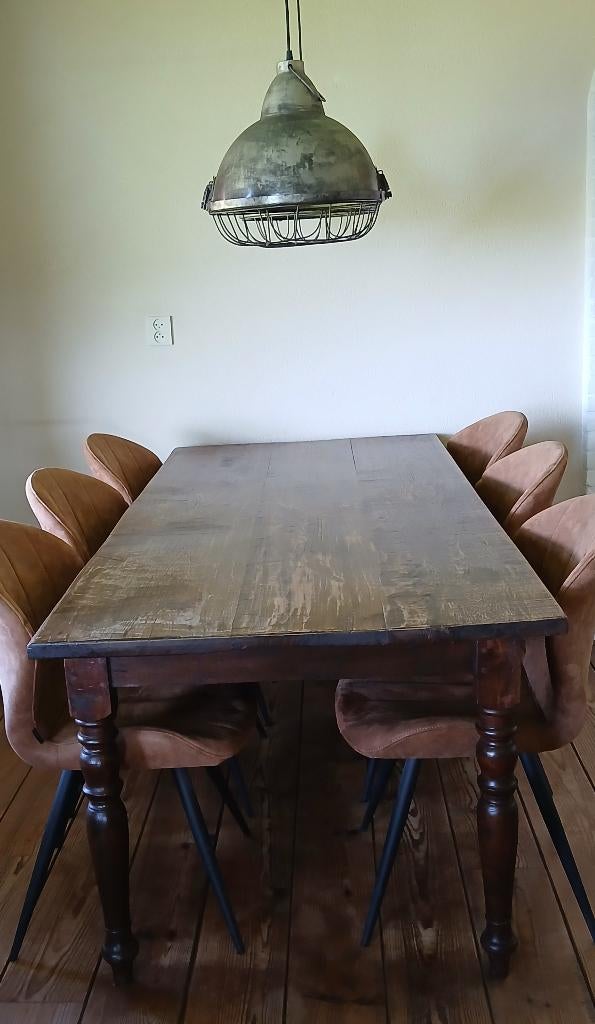 Eetkamertafel teak, Huis en Inrichting, Tafels | Eettafels, Ophalen, Gebruikt, Teakhout, 50 tot 100 cm