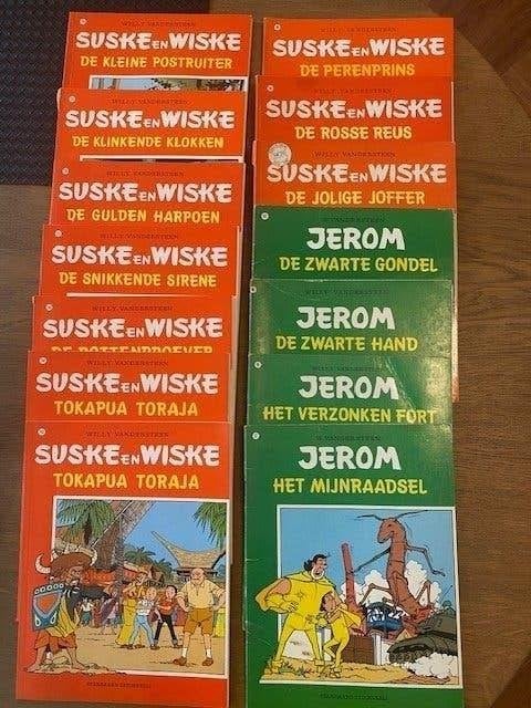 Suske en Wiske en Jerom stripboeken, Meerdere stripboeken, Ophalen of Verzenden, Gelezen, Willy Vandersteen