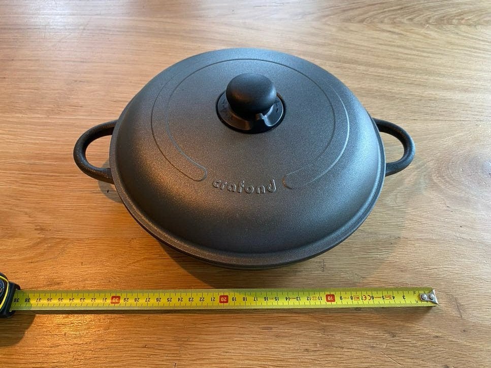 Zo goed als nieuwe Crafond pan met deksel, 29cm, Braadpan, Met deksel, Aluminium, Ophalen of Verzenden