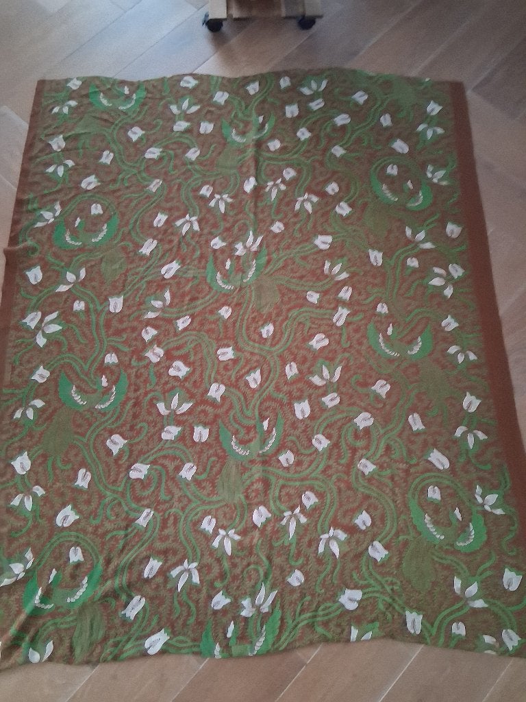 Indonesische batik saronglap *eureka*, Hobby en Vrije tijd, Stoffen en Lappen, Ophalen of Verzenden, 30 tot 120 cm, Katoen, Groen