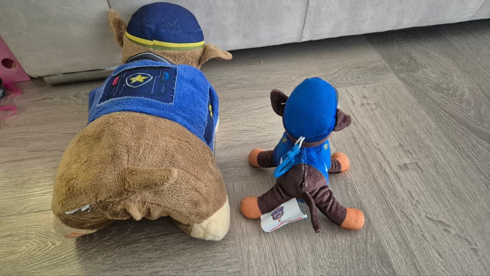 Paw Patrol Chase knuffelkussen en sleutelhanger, Kinderen en Baby's, Gebruikt, Blauw, Paw Patrol, Hond