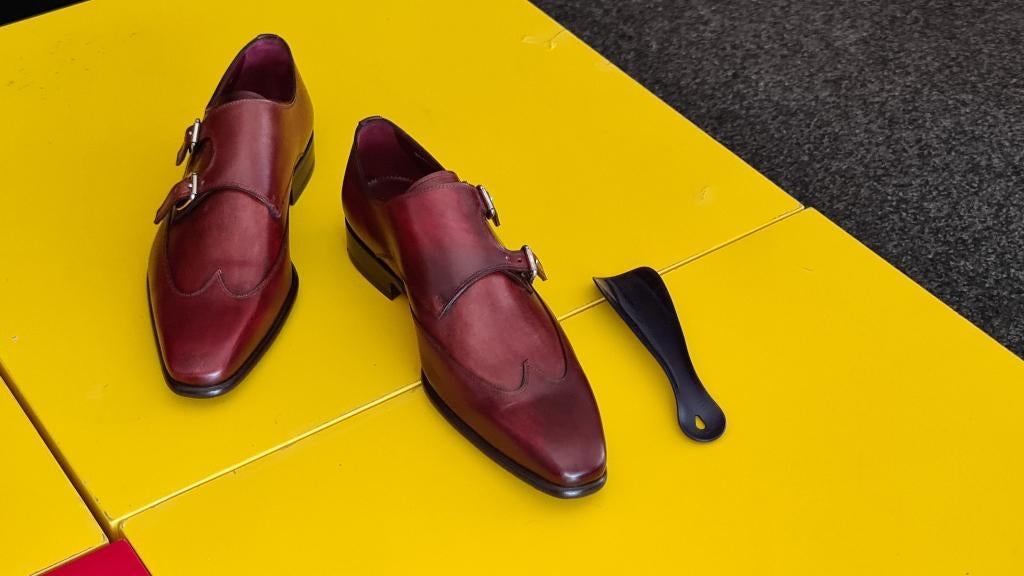 Nieuw Borgioli gesp schoenen  met wijn rood kleur maat 42, Kleding | Heren, Schoenen, Overige kleuren, Verzenden, Nieuw, Gespschoenen