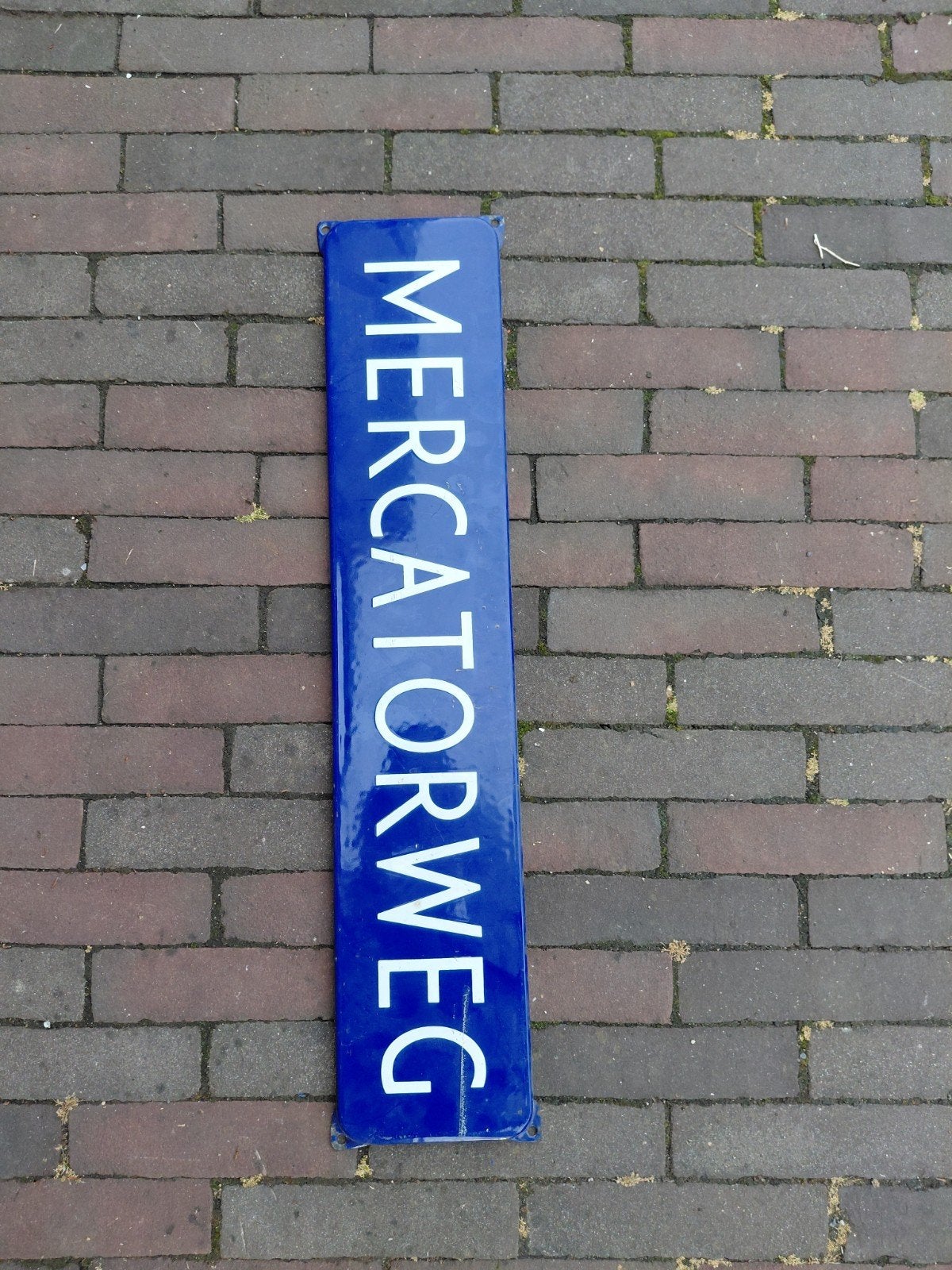 Vintage Mercatorweg Straatnaambord - Uniek Verzamelobject, Antiek en Kunst, Ophalen of Verzenden