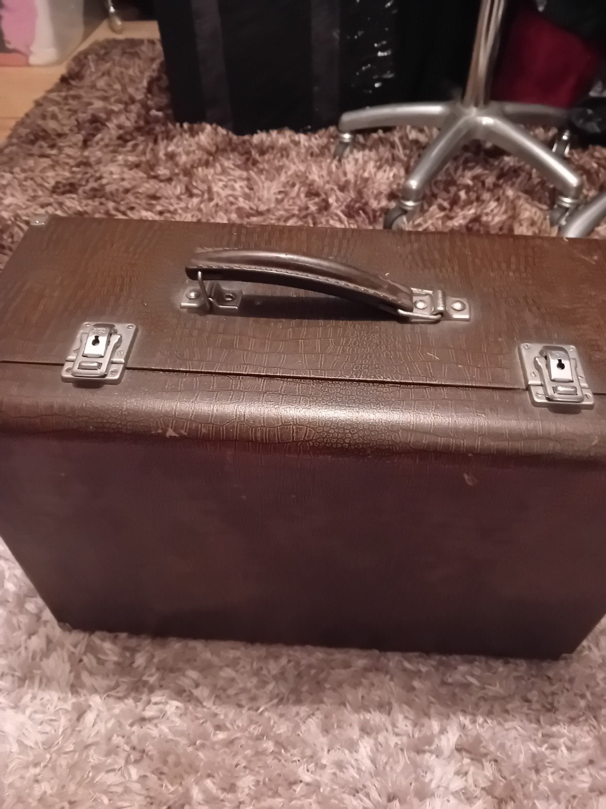 Antieke Singer Naaimachine in Houten Koffer, Antiek en Kunst, Ophalen