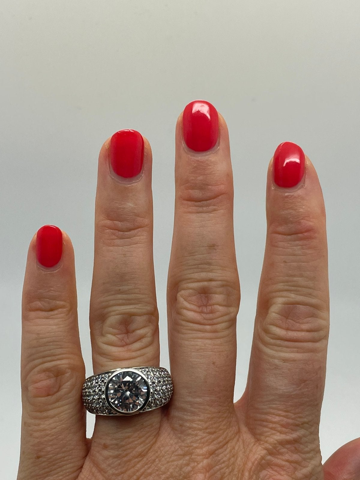 F451 Prachtige zilveren Ti Sento ring maat 17,5, Ophalen of Verzenden, Zo goed als nieuw, X, Dame