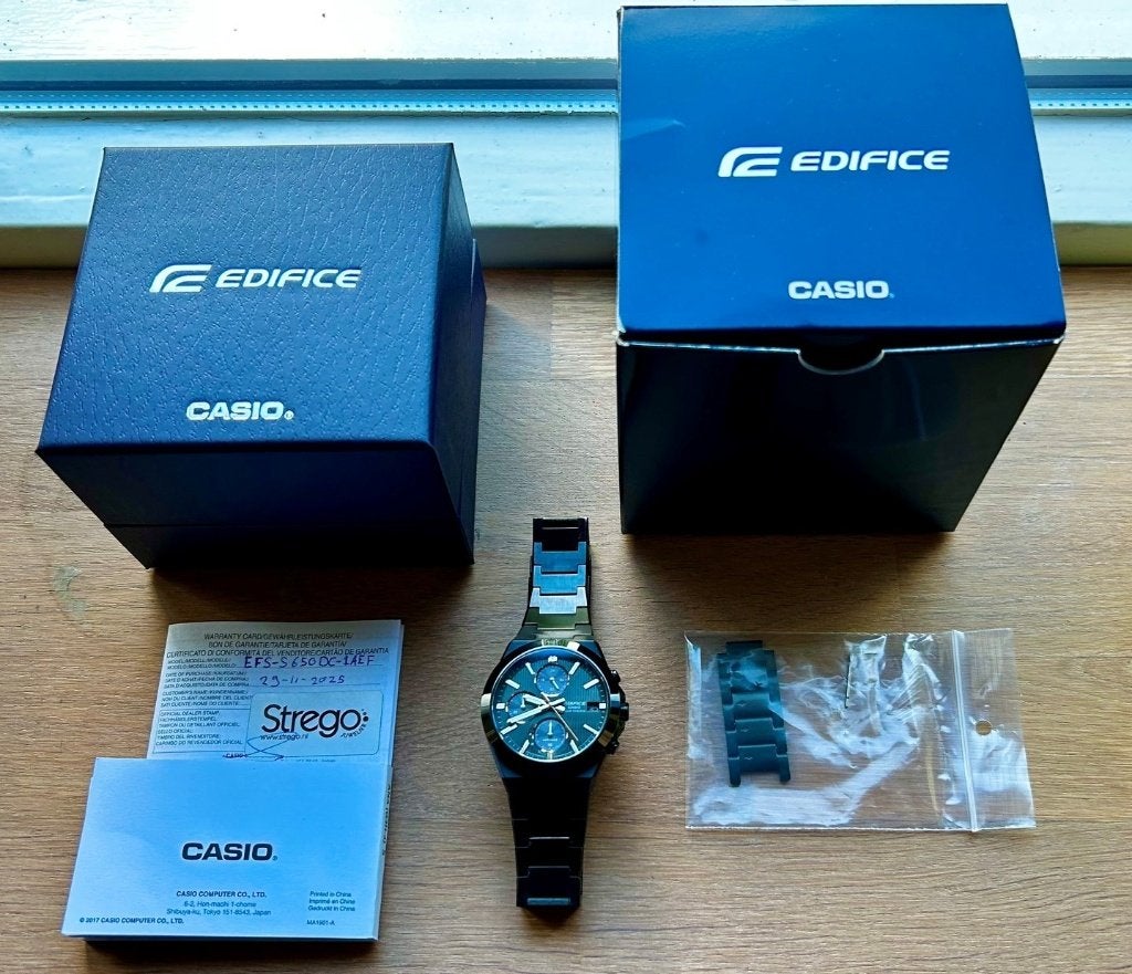 Casio Edifice horloge in zeer goede staa, Ophalen, Staal, Polshorloge, Zo goed als nieuw