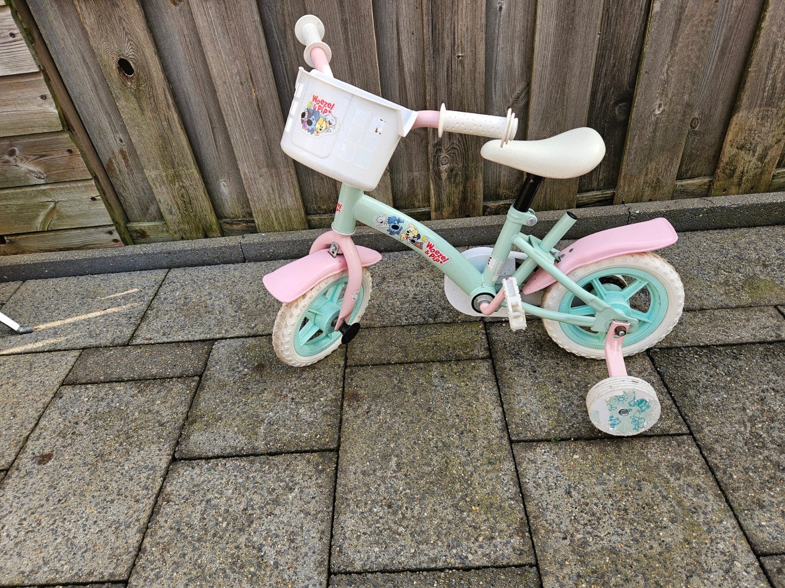 Woezel en Pip fiets  10 inch, Ophalen, Duwstang