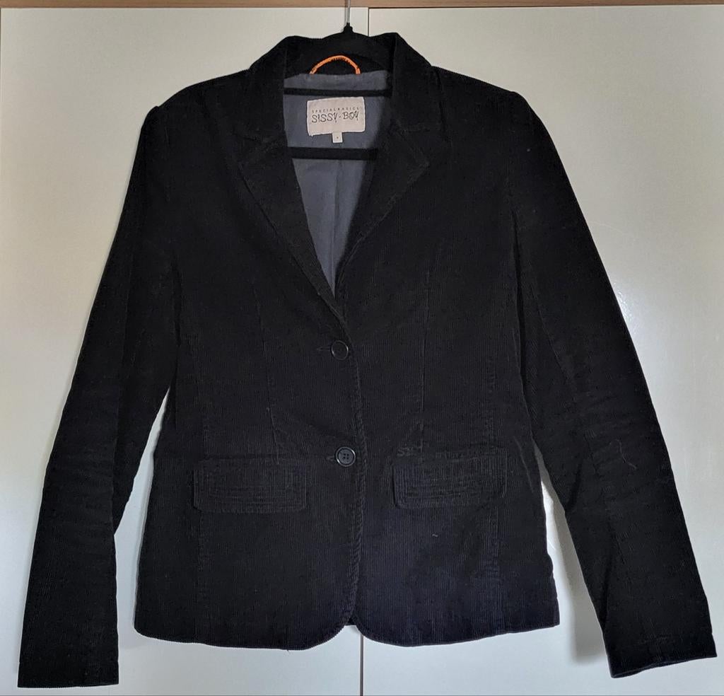 Sissy-Boy Zwart Corduroy Jasje Maat S, Kleding | Dames, Maat 38/40 (M), Zwart, Sissy-Boy, Ophalen of Verzenden
