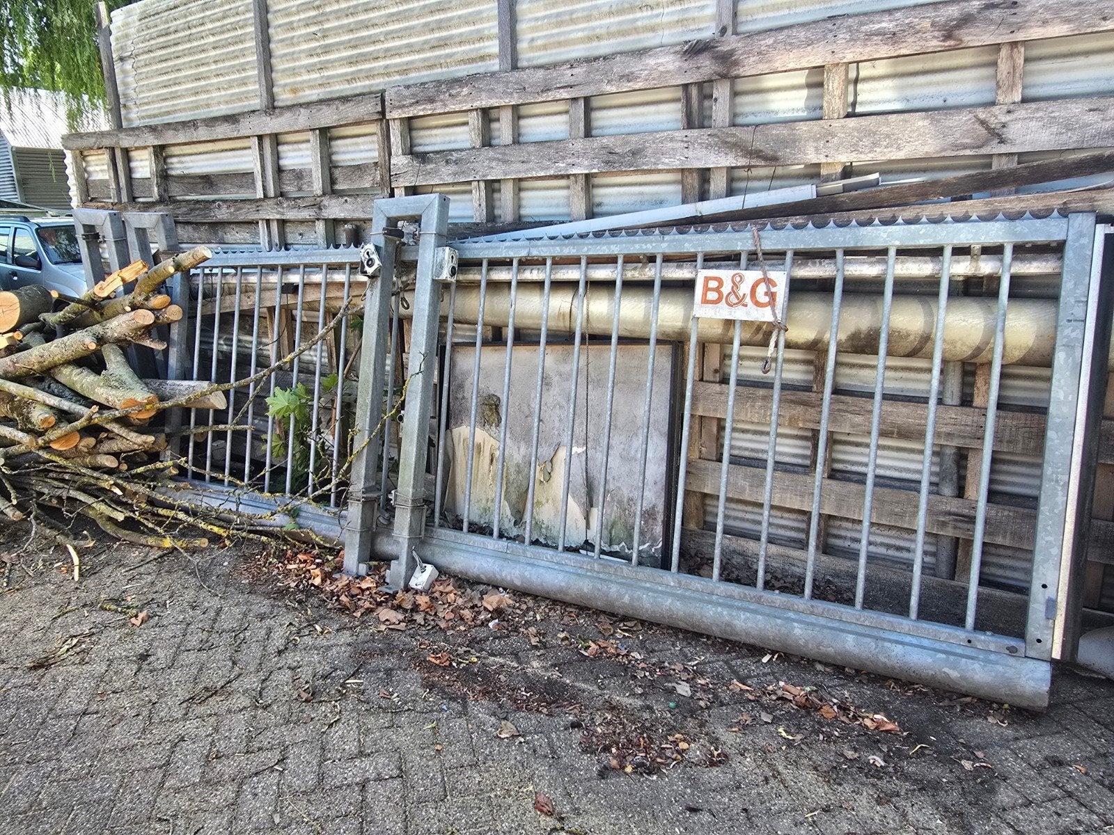 schuifhek 4 meter, Ophalen, IJzer