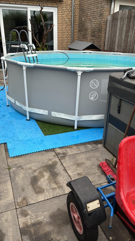 Zwembad 366 let op, Ophalen, Minder dan 80 cm, Rond, 300 cm of meer