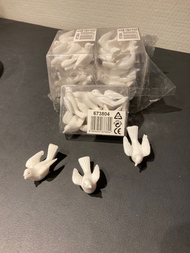 uitdeel bedankje taartversiering duif duiven 45 stuks, Ophalen of Verzenden, Nieuw