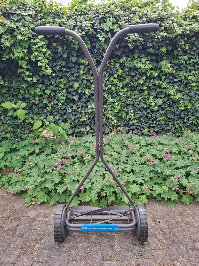 Husqvarna Grasmaaier Hand type Diamant 40, Tuin en Terras, Grasmaaiers, Ophalen, Gebruikt, Handgrasmaaier, 40 t/m 49 cm