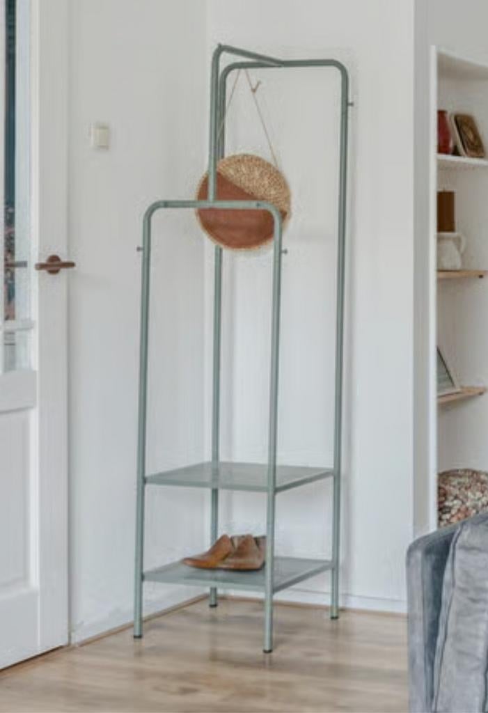 Groene IKEA Nikkeby kapstok - 40x45x170cm, Ophalen of Verzenden, Zo goed als nieuw, Wandkapstok, Minder dan 100 cm