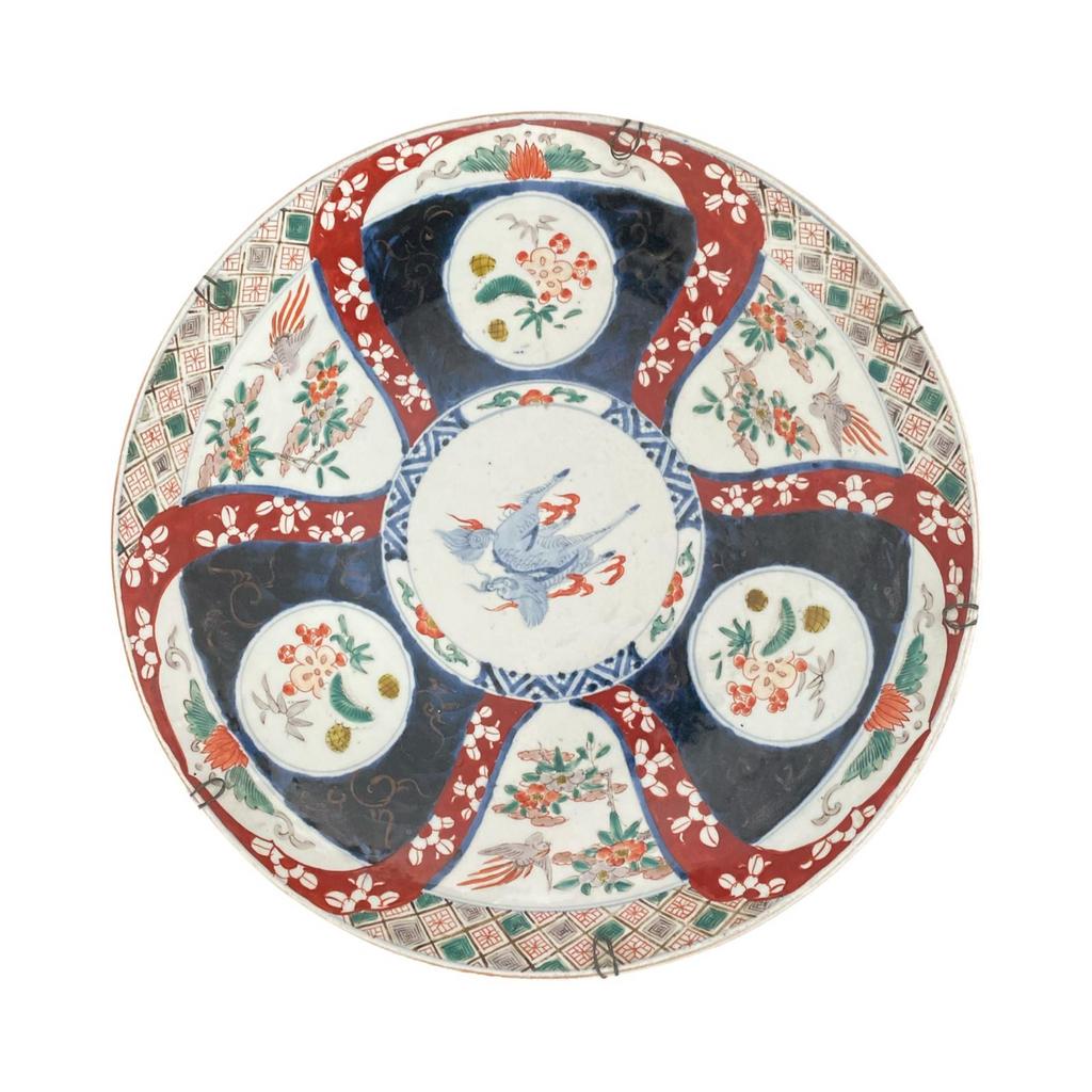 Zeldzame Antieke Imari Schotel, 19e Eeuw (ca. 1880), 45+ cm, Antiek en Kunst, Ophalen of Verzenden