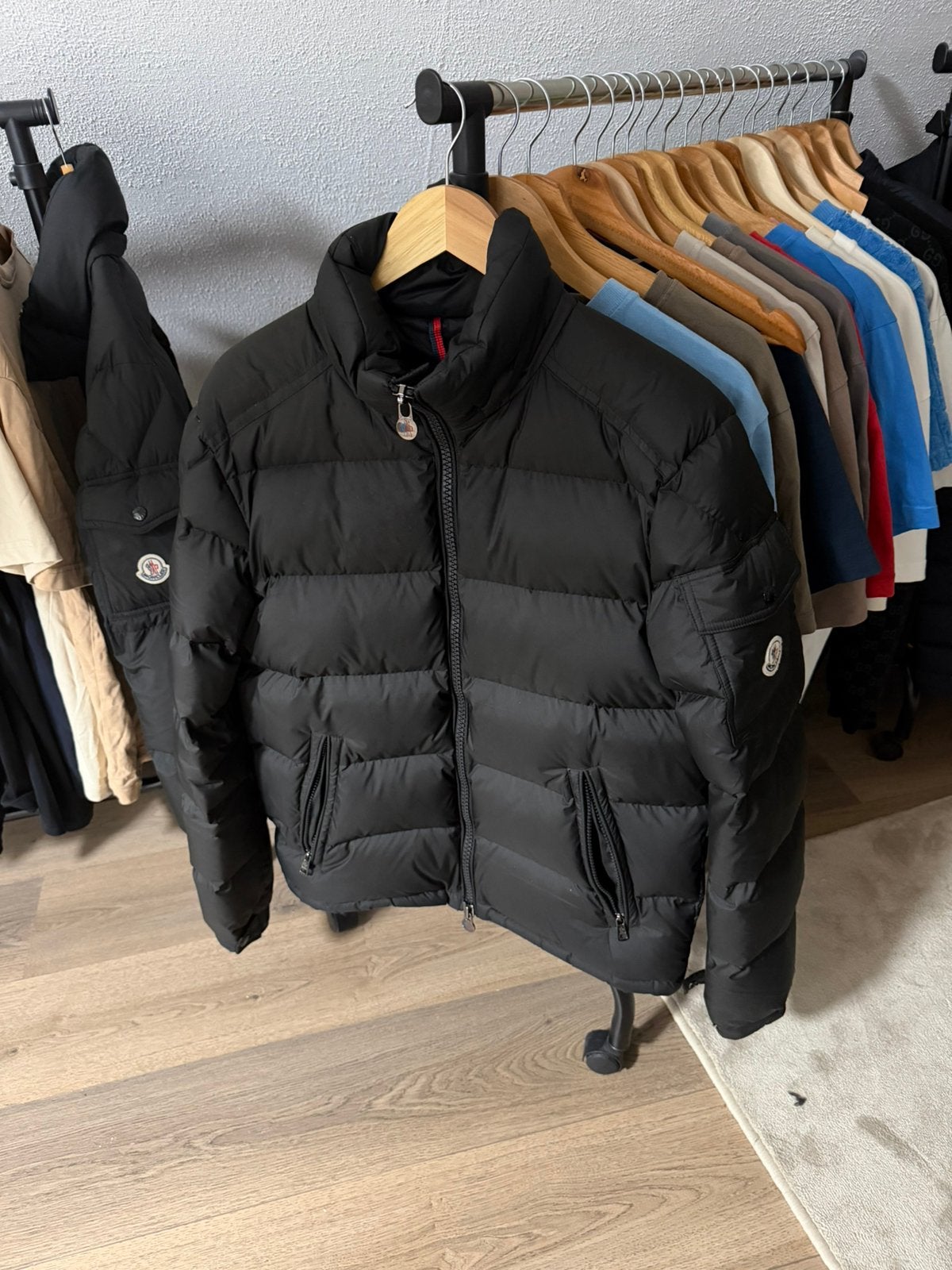 Monc. Winterjas maat (S/M), Kleding | Heren, Ophalen of Verzenden, Zo goed als nieuw, Zwart