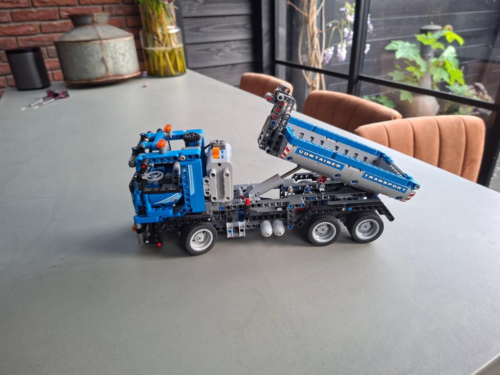 Lego Technic 8052 Container Truck met handleiding, Kinderen en Baby's, Speelgoed | Bouwstenen, Zo goed als nieuw, Overige merken