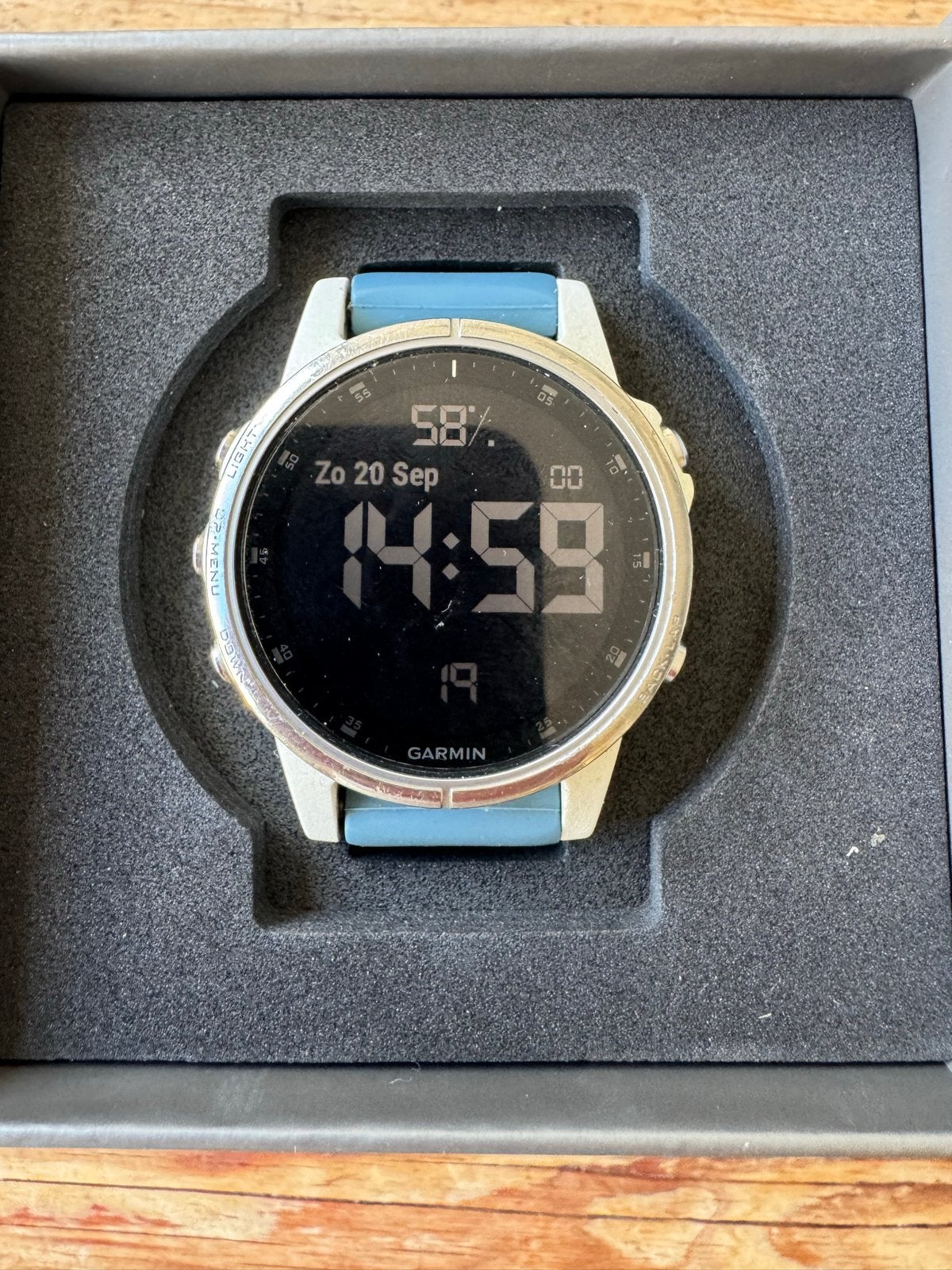 Garmin Fenix 5S Plus - Blauw bandje, Sieraden, Tassen en Uiterlijk, Ophalen, Blauw, Waterdicht, Afstand
