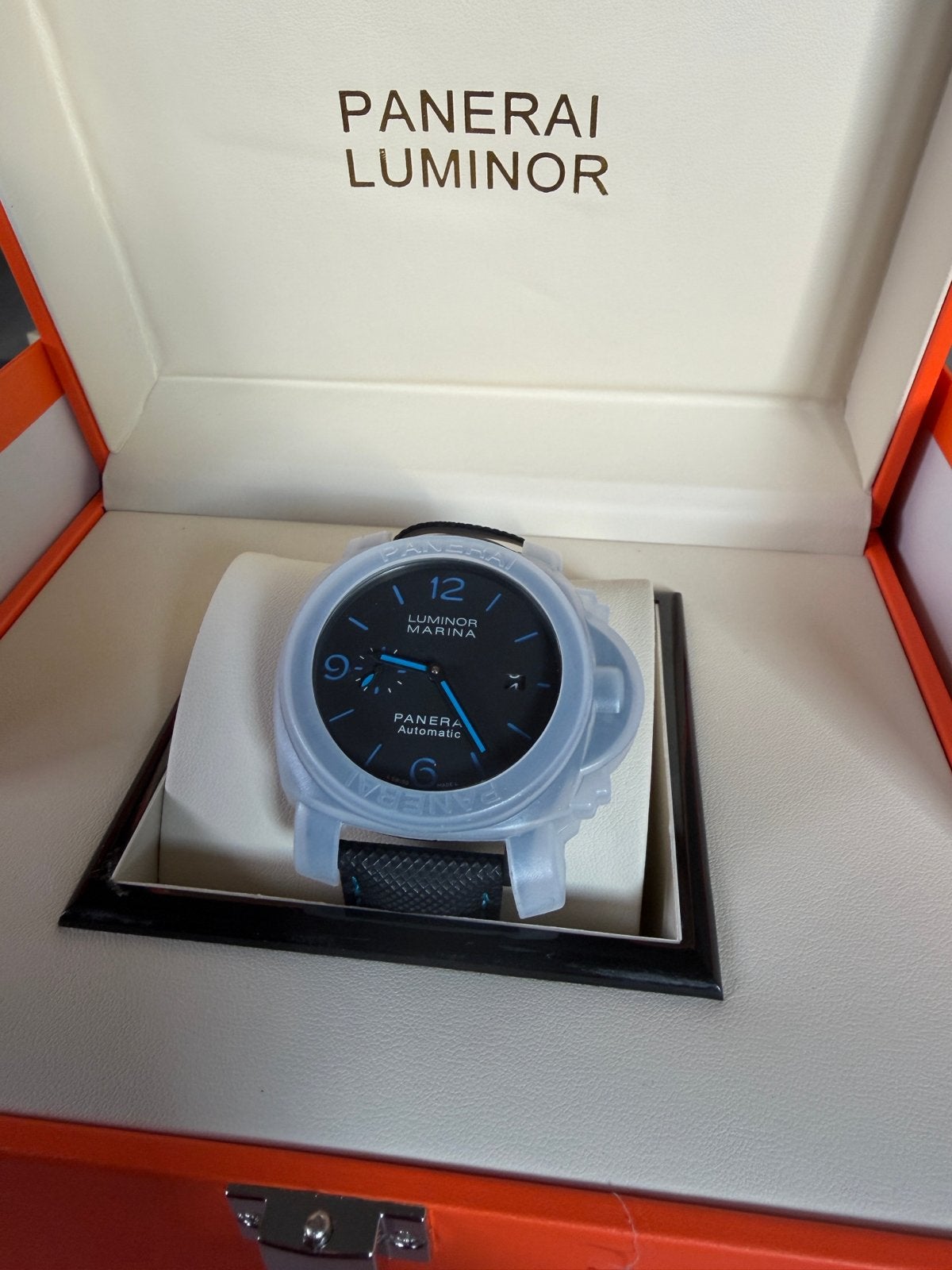 Panerai Luminor Marina Automatic Horloge - Zo goed als nieuw, Overige merken, Staal, Polshorloge, Overige materialen