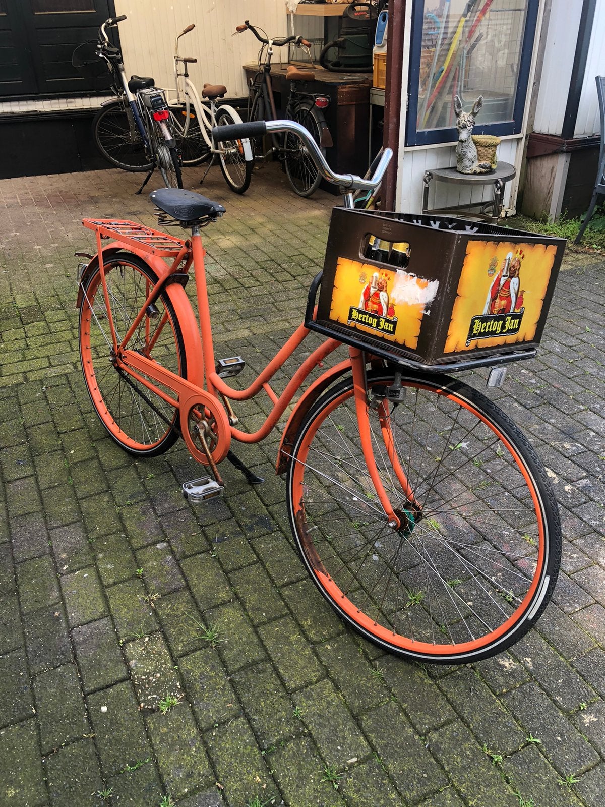 Oranje kroegen fiets, Ophalen, Gebruikt