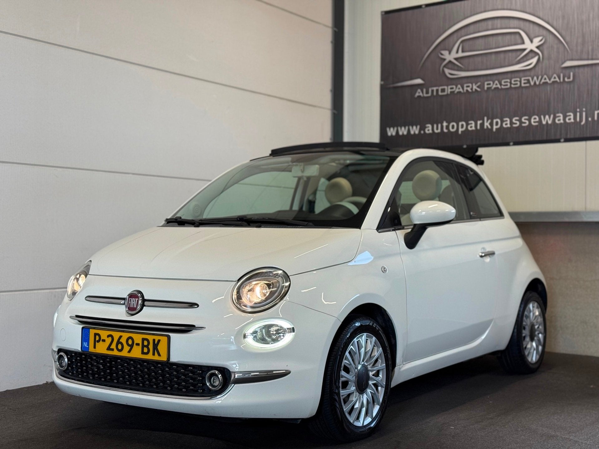 Fiat 500 C 0.9 TwinAir Turbo Lounge Cabrio, Cruise Control,, Auto's, Fiat, Automatische klimaatregeling, Euro 6, Cabriolet, Leder en Stof