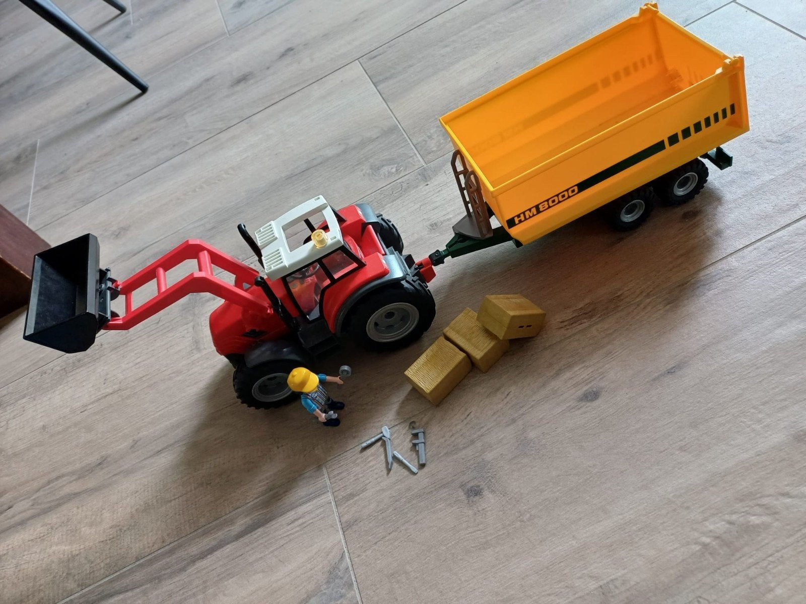 Playmobil Tractor met aanhanger en figuur, Kinderen en Baby's, Ophalen of Verzenden