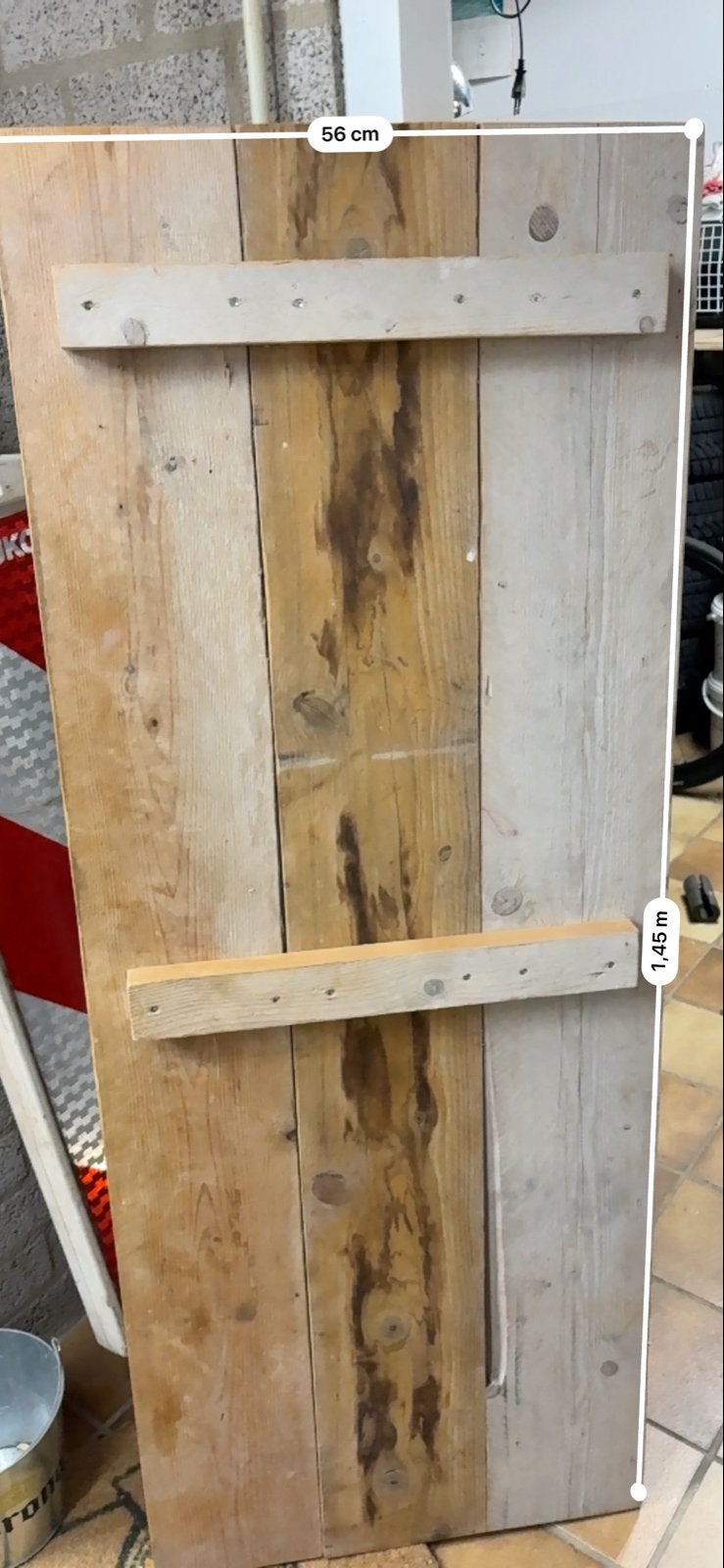 Steigerhouten plank - 145 cm lang, 56 cm breed, Ophalen, Gebruikt, Plank, Steigerhout