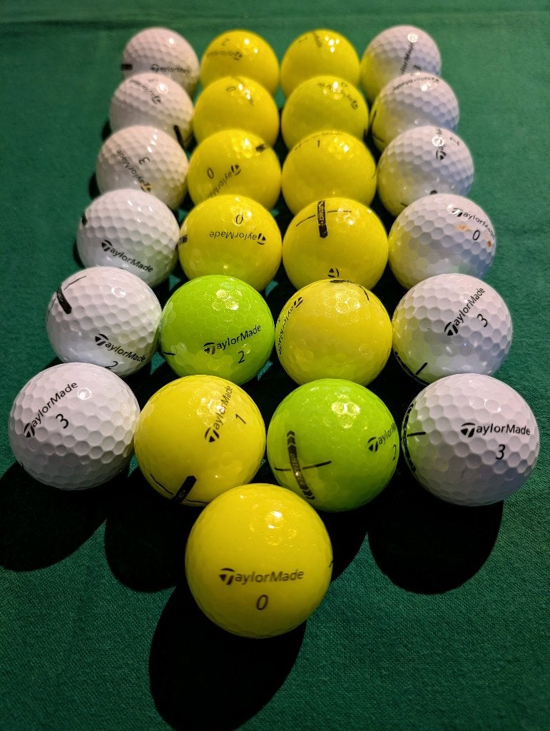 25 Stuks TaylorMade Distance+ Golfballen Mix, Sport en Fitness, Ophalen of Verzenden, Zo goed als nieuw, Bal(len), Overige merken