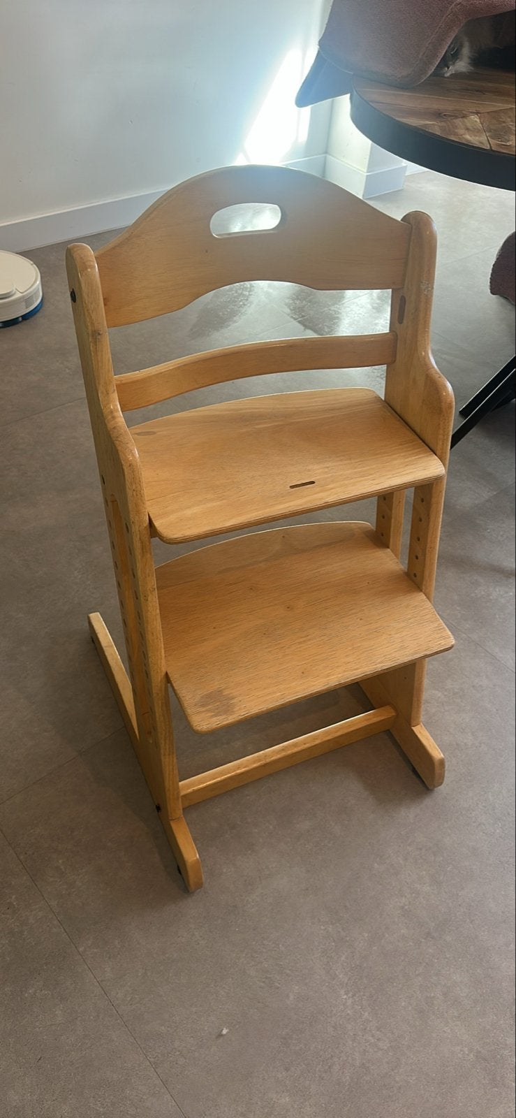 Houten meegroeistoel voor kinderen, Ophalen, Gebruikt, Meegroeistoel, Aanschuifbaar