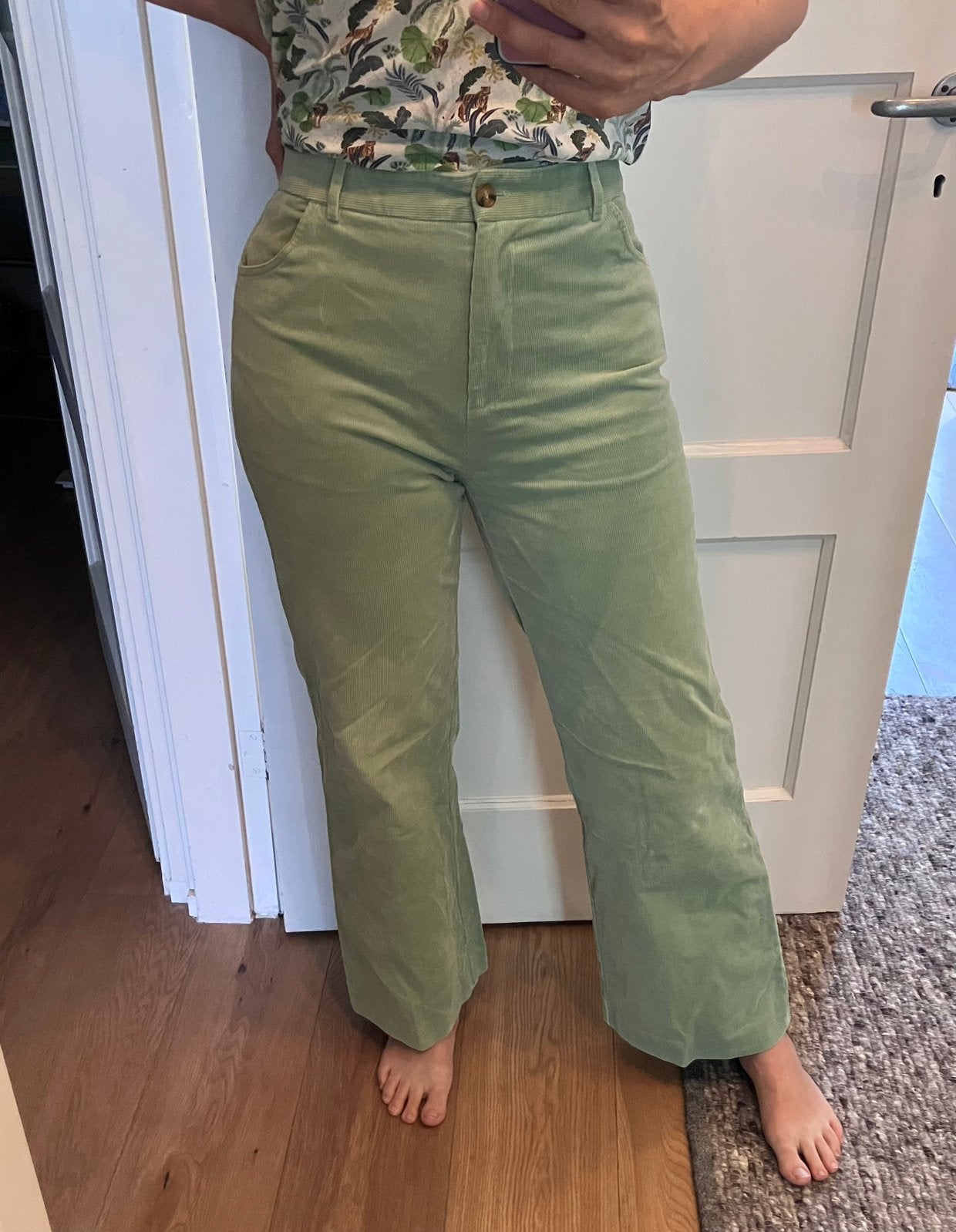King louie ribbroek mint maat 36/38 S/M, Kleding | Dames, Ophalen, Overige kleuren, Zo goed als nieuw, Maat 36 (S)