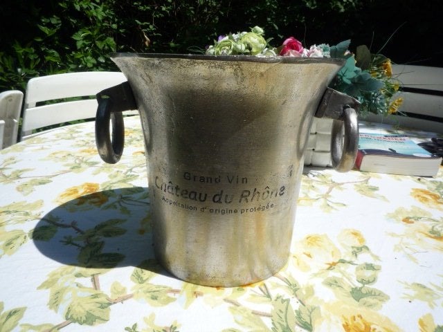 champagne koeler vintage aluminium gegoten, Ophalen of Verzenden, Gebruikt, Metaal, Minder dan 5 flessen