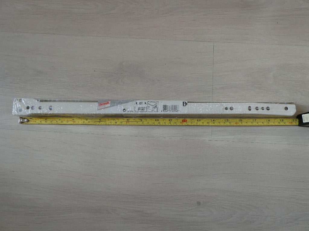 2x nieuwe witte ladegeleiders, lengte 50 cm., Huis en Inrichting, Kasten | Ladekasten, Ophalen, 1 of 2 laden, Nieuw, 50 tot 100 cm