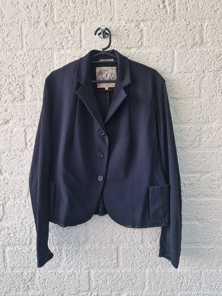 Blazer maat L 42– donkerblauw – classy minimal, Kleding | Dames, Jasjes, Kostuums en Pakken, Ophalen of Verzenden, Gedragen, Maat 42/44 (L)