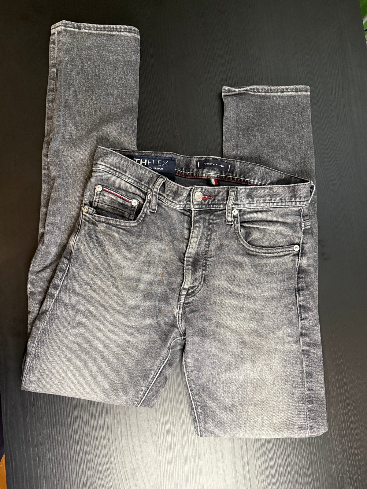 Tommy Hilfiger THFlex Bleecker Stretch Slim Fit Jeans, Ophalen of Verzenden, Zo goed als nieuw, Grijs, W32 (confectie 46) of kleiner