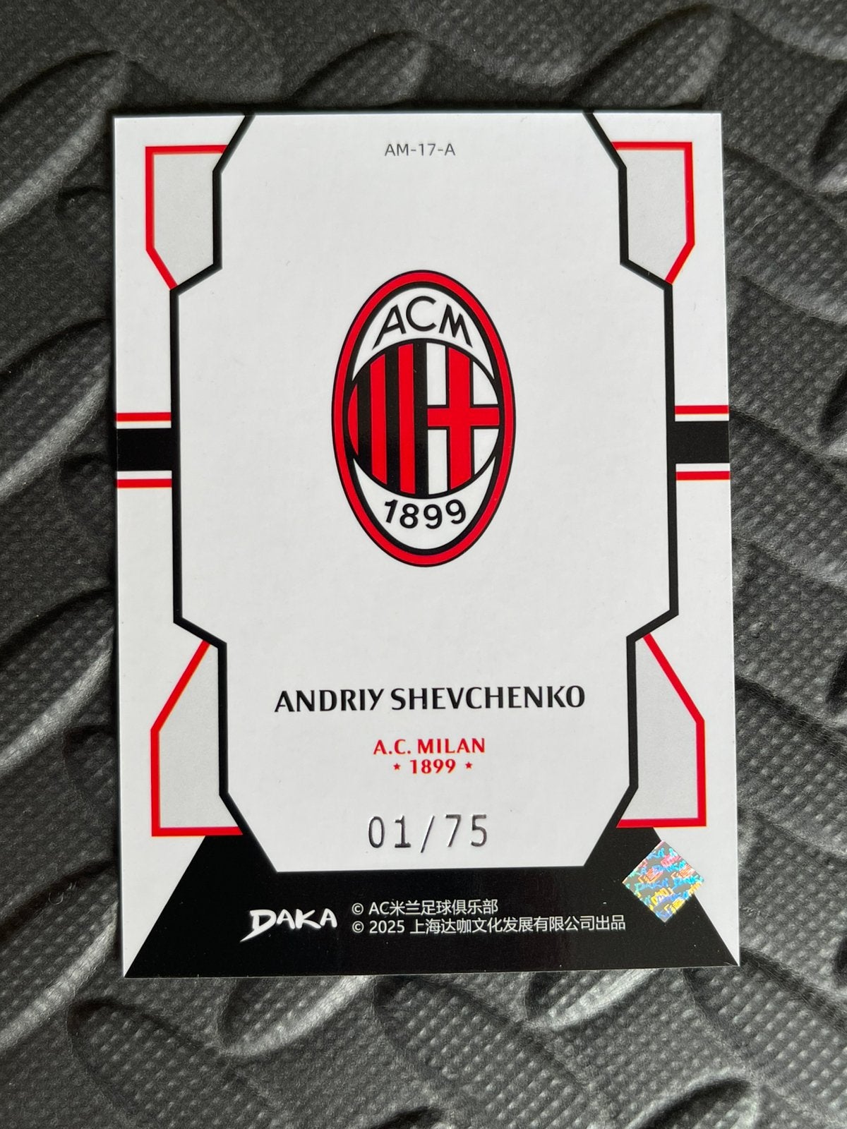 Andriy Shevchenko AC Milan Daka Pink 01/75 First Print, Ophalen of Verzenden, Nieuw, Buitenlandse clubs, Poster, Plaatje of Sticker