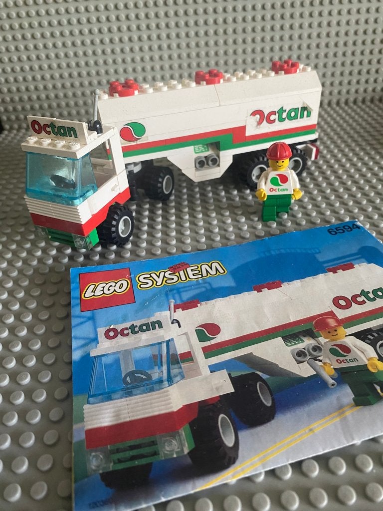 Lego System City set 6594 Gas Transit + boekje, 1992., Kinderen en Baby's, Speelgoed | Duplo en Lego, Compleet, Lego, Ophalen of Verzenden