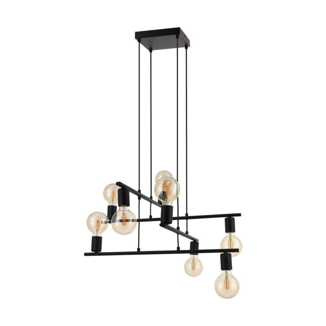 EGLO Mezzana industriële hanglamp zwart (8-lichts), Ophalen of Verzenden