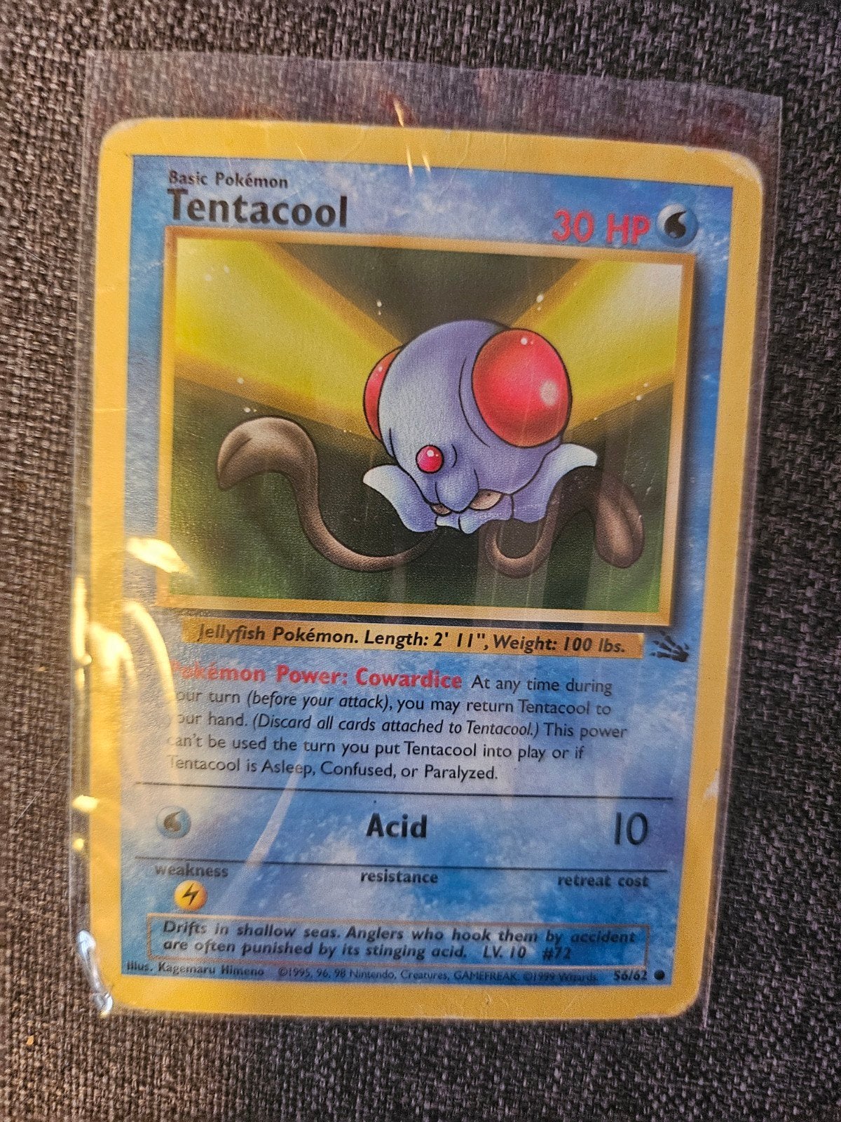 Tentacool 56/62, Hobby en Vrije tijd, Verzamelkaartspellen | Pokémon, Ophalen of Verzenden, Gebruikt