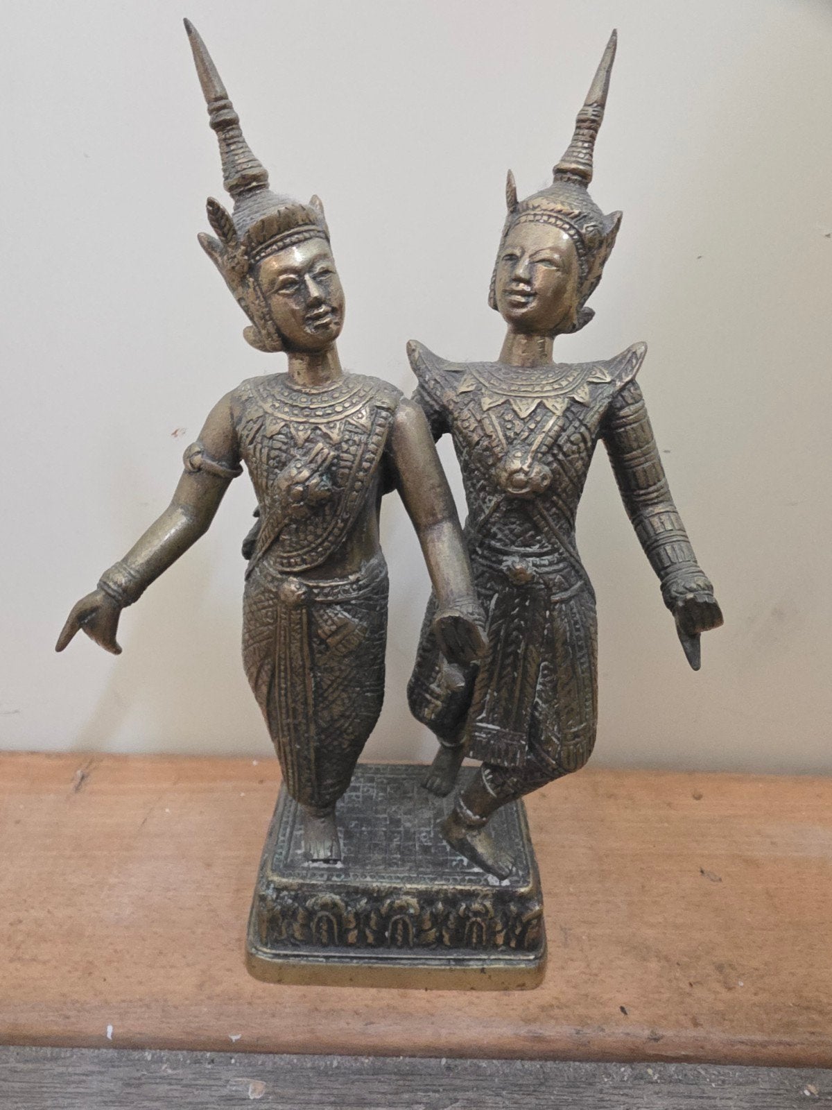 Vintage bronzen Thaise dansers beeld, Ophalen of Verzenden